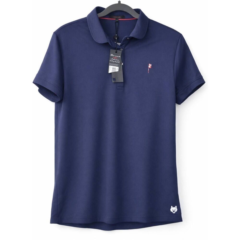 Greyson womens xl golf polo shirt blue moisture wicking shortsleeve